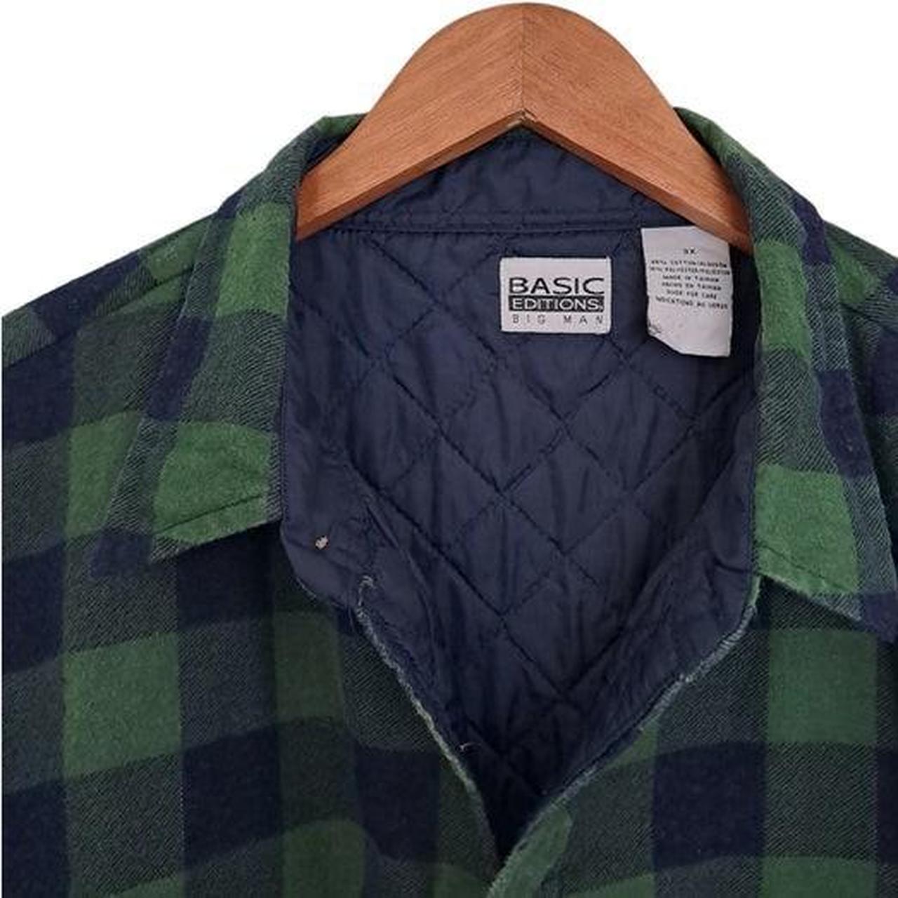 Jacket | Men 3XL Warm Button Up Checkered Quilted Coat