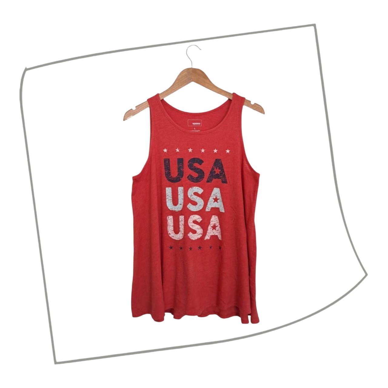 Tank Top | Men Medium Red USA Sports Tank