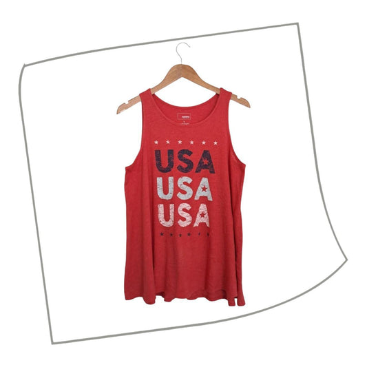 Tank Top | Men Medium Red USA Sports Tank