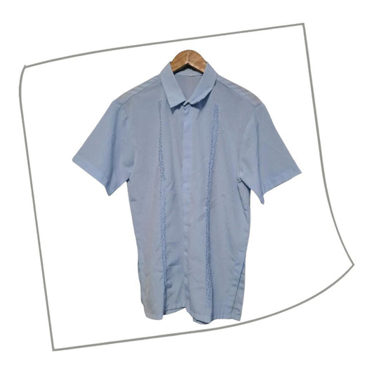 Polo Shirt | Men Medium Sky Blue Short Sleeve Polo Shirt