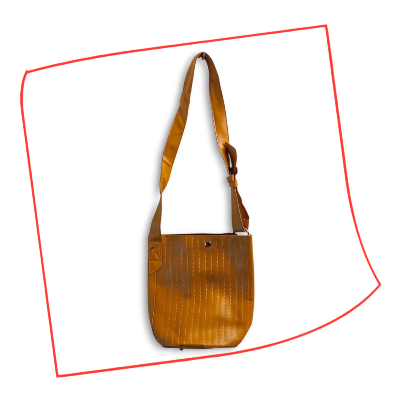 Bag | Women Bold Mustard Yellow Shoulder Bucket Bag