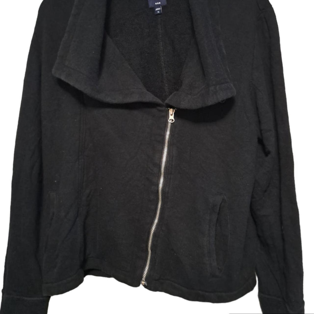Jacket | Women XL Black Thick Cotton Cardi