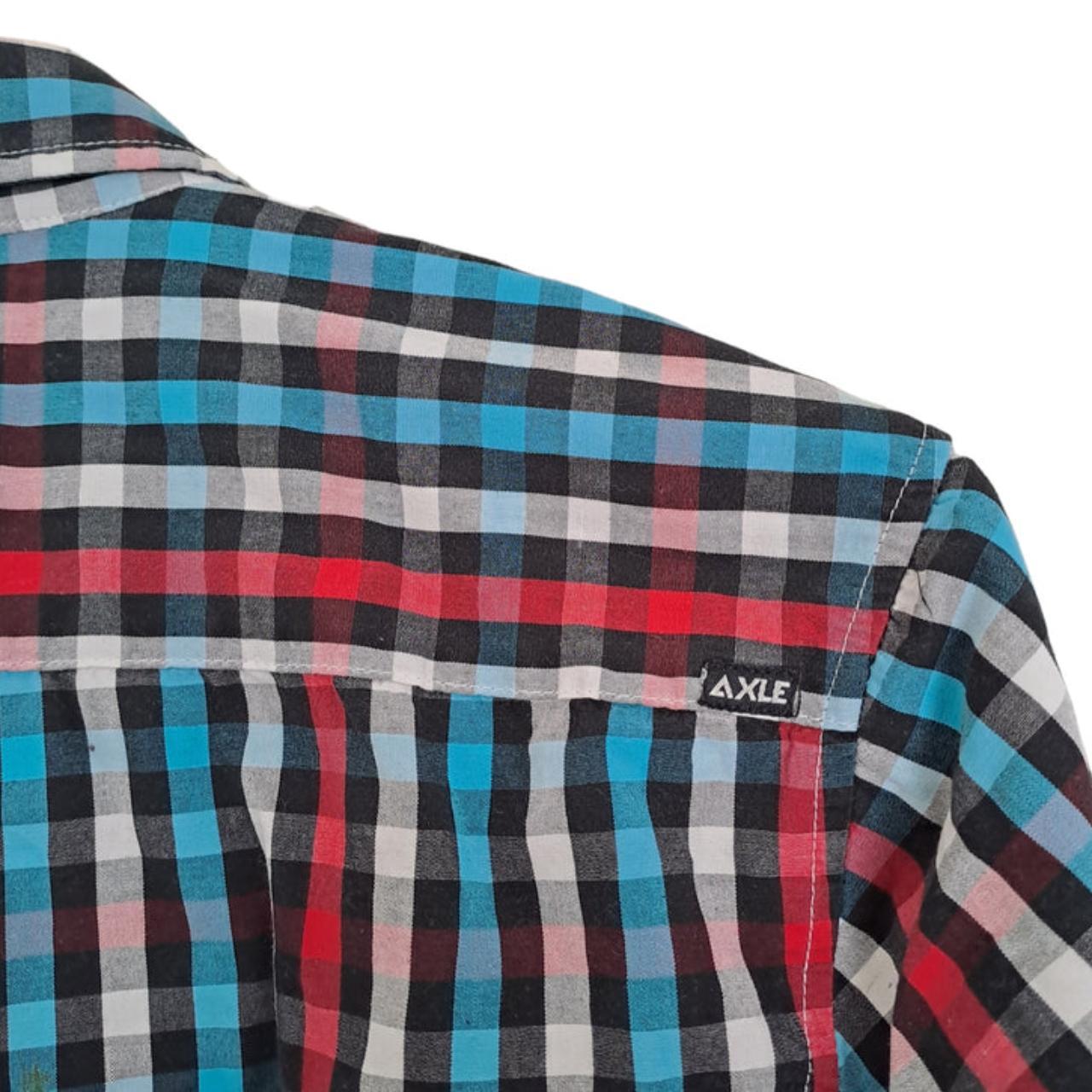 Polo Shirt | Women Large Multicolored Checkered Long Sleeve Shirt