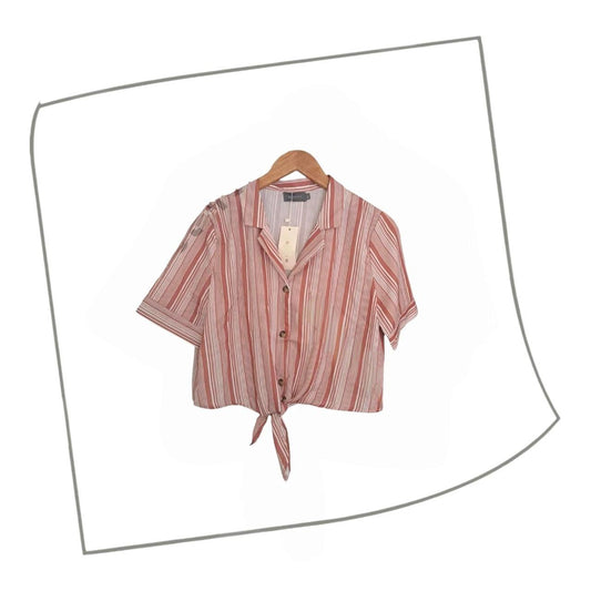 Crop Top | Women Medium UK12 Bolero Style Striped Top