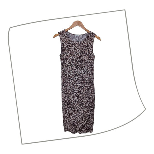 Dress | Women UK 8 to 10 Leopard Print Detail