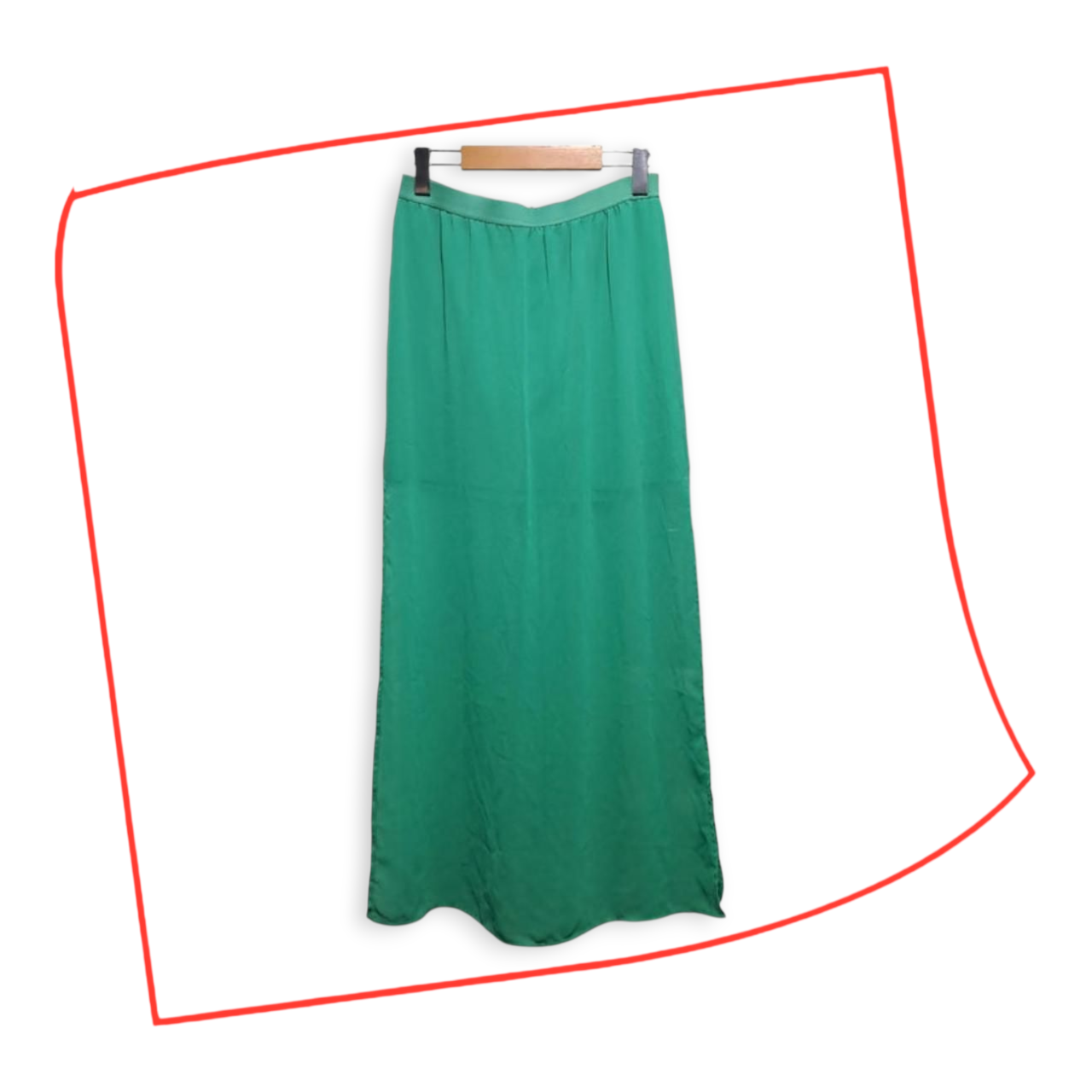 Skirt | Women UK10 H&M Green With Double Lining