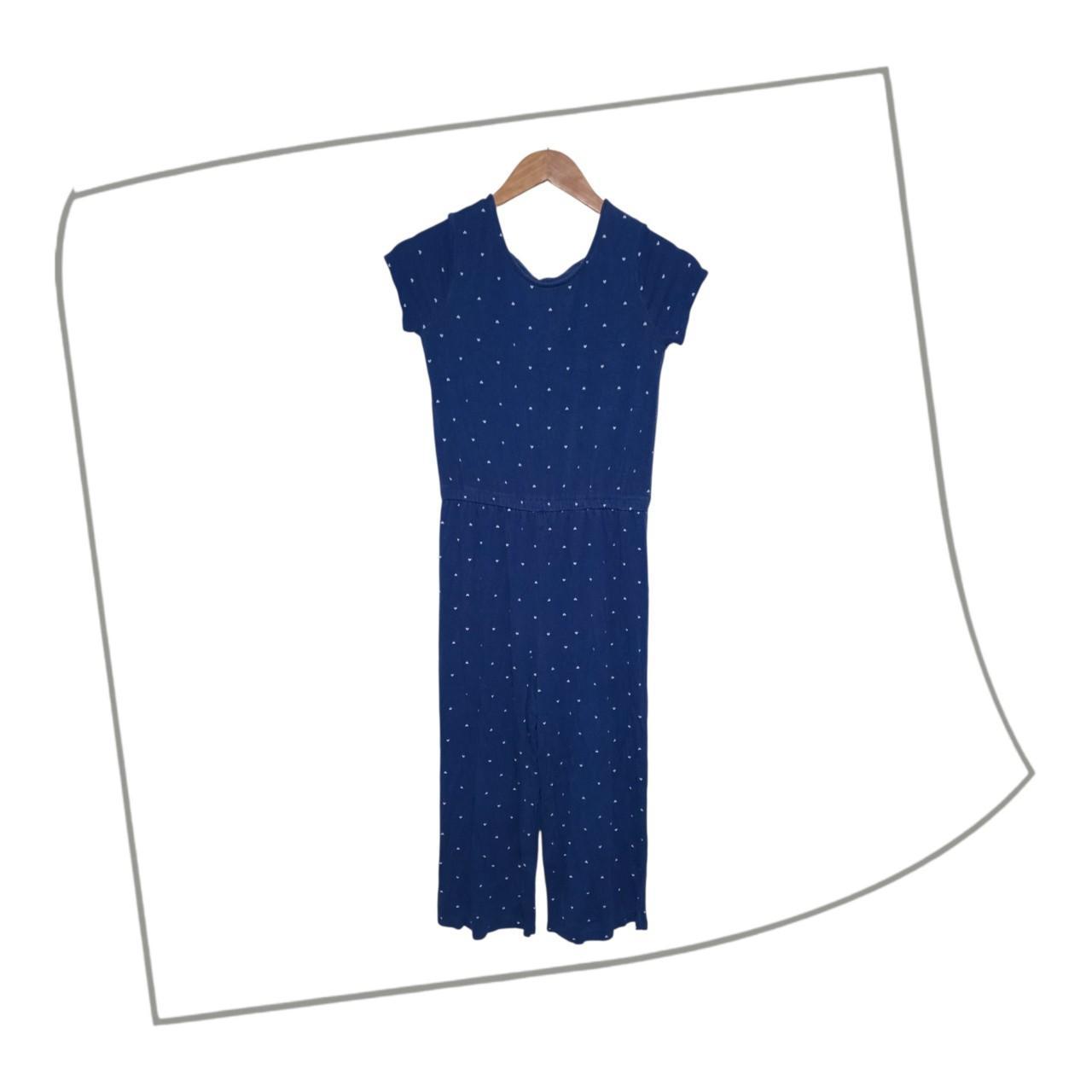 One-Piece | Women Medium Navy Heart Print Jumpsuit Elastic Waist