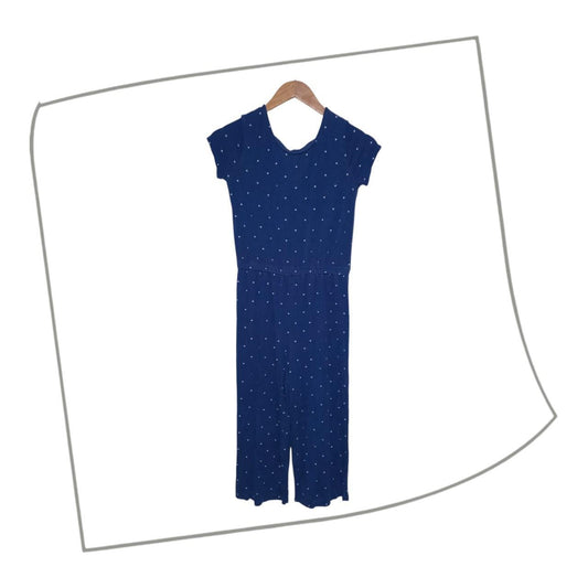 One-Piece | Women Medium Navy Heart Print Jumpsuit Elastic Waist