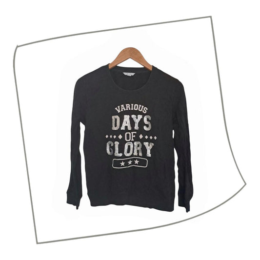 Jumper | Women Medium Men Small Black Sweatshirt