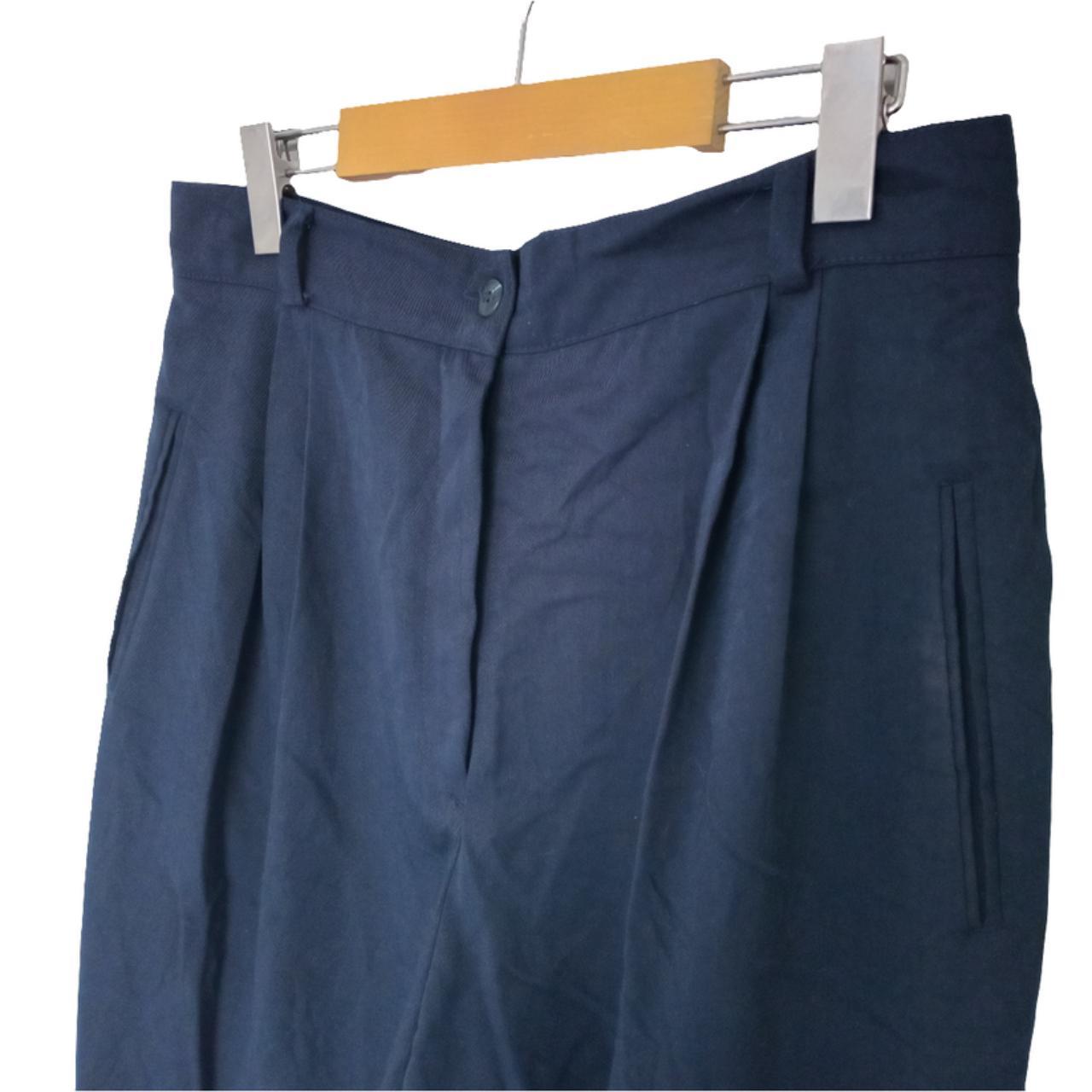 Trousers | Women Medium UK 12 Navy Semi-Baggy Slacks