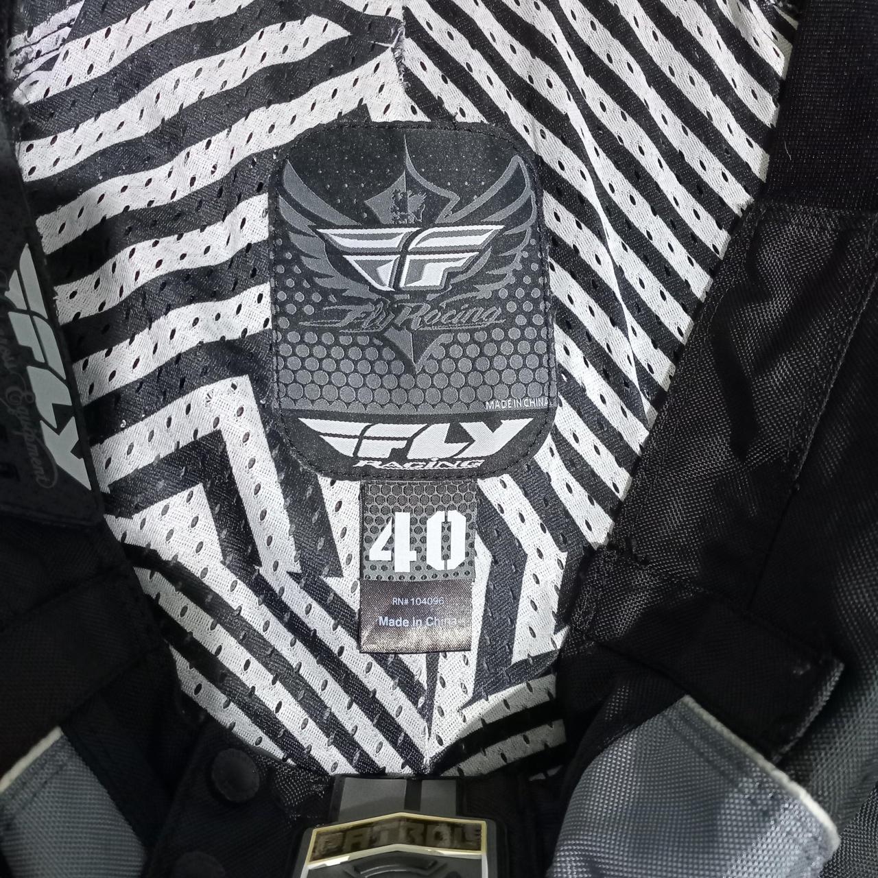 Trousers| Men XL Size 40 Black Grey White Patrol Biker Pants Fly Racing Style