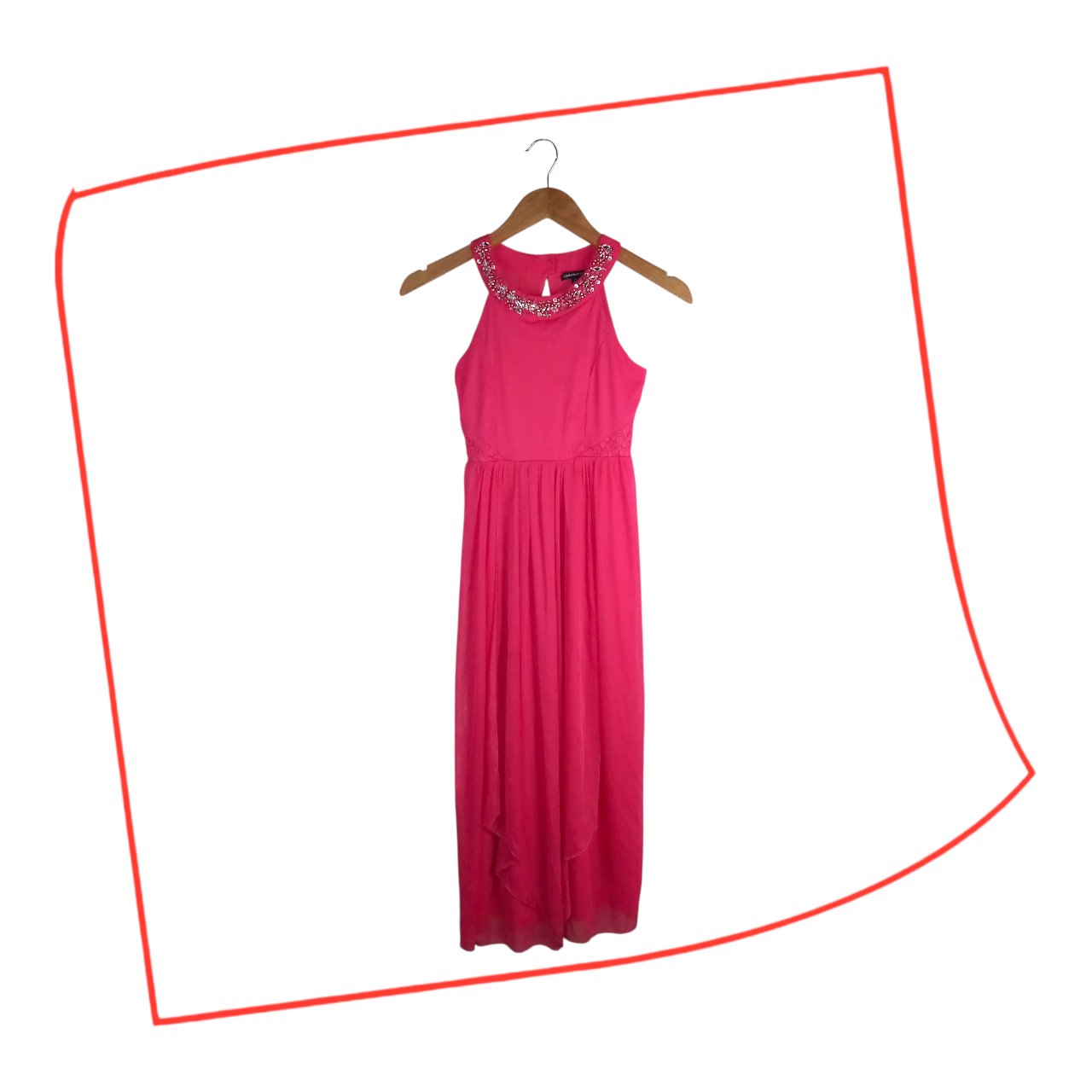 Dress | Kids Size 10 Embellished Pink Halter Dress