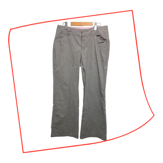 Trousers | Women Stretch Flare Curvy Pinstripe Brown Large