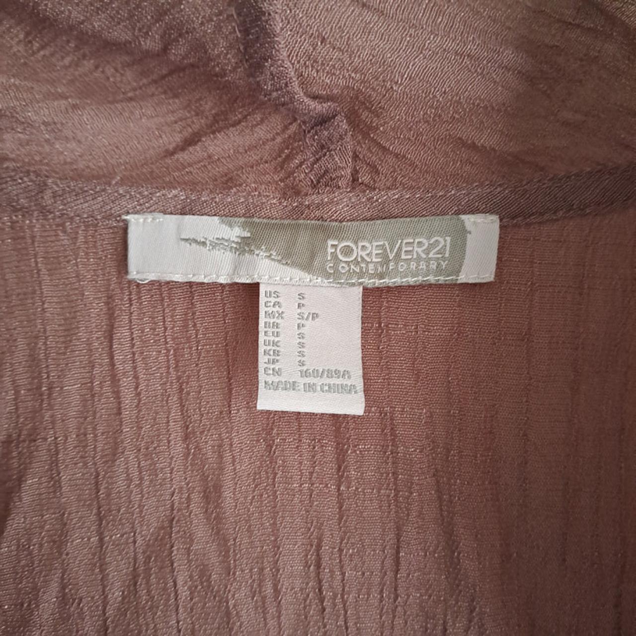 Blouse | Women Small Draped Cardigan Mauve Sleeveless Open Front