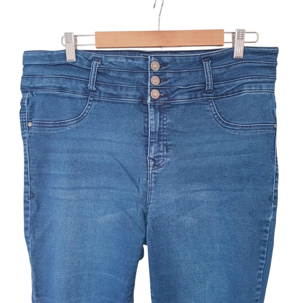 Jeans | Women's High-Waisted Skinny Indigo Stretchy Denim UK22