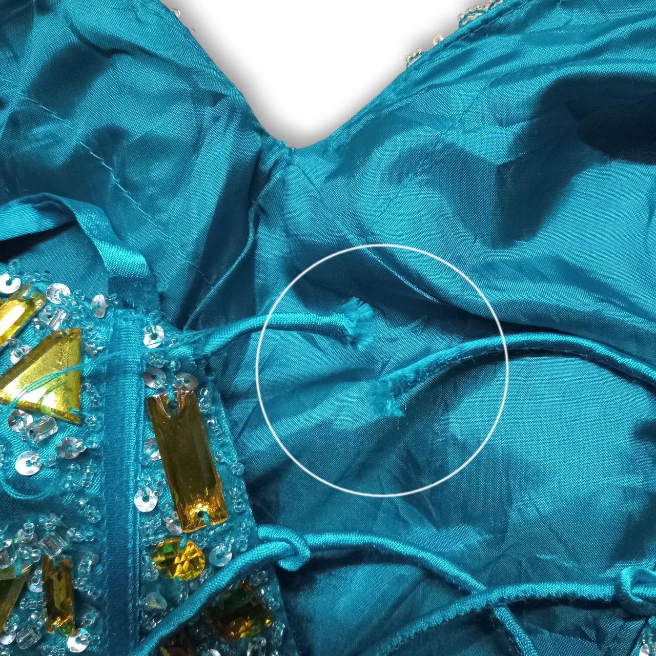 Dress | Women UK 4-6 Turquoise Embellished Tulle Mini Dress