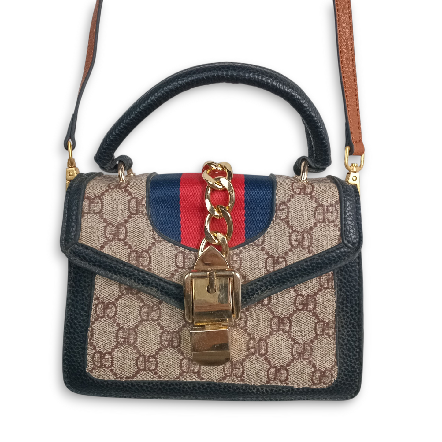 Bag | Women Chic Striped Top Handle Crossbody Bag