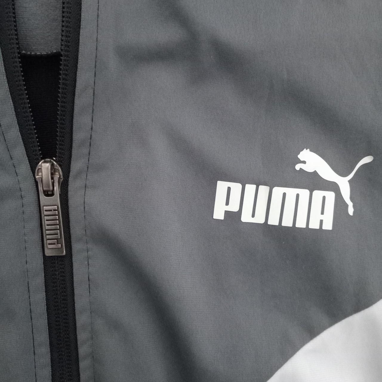 Jacket | Men XXL Puma Colorblock Zip Up Track Jacket Black-Grey-White