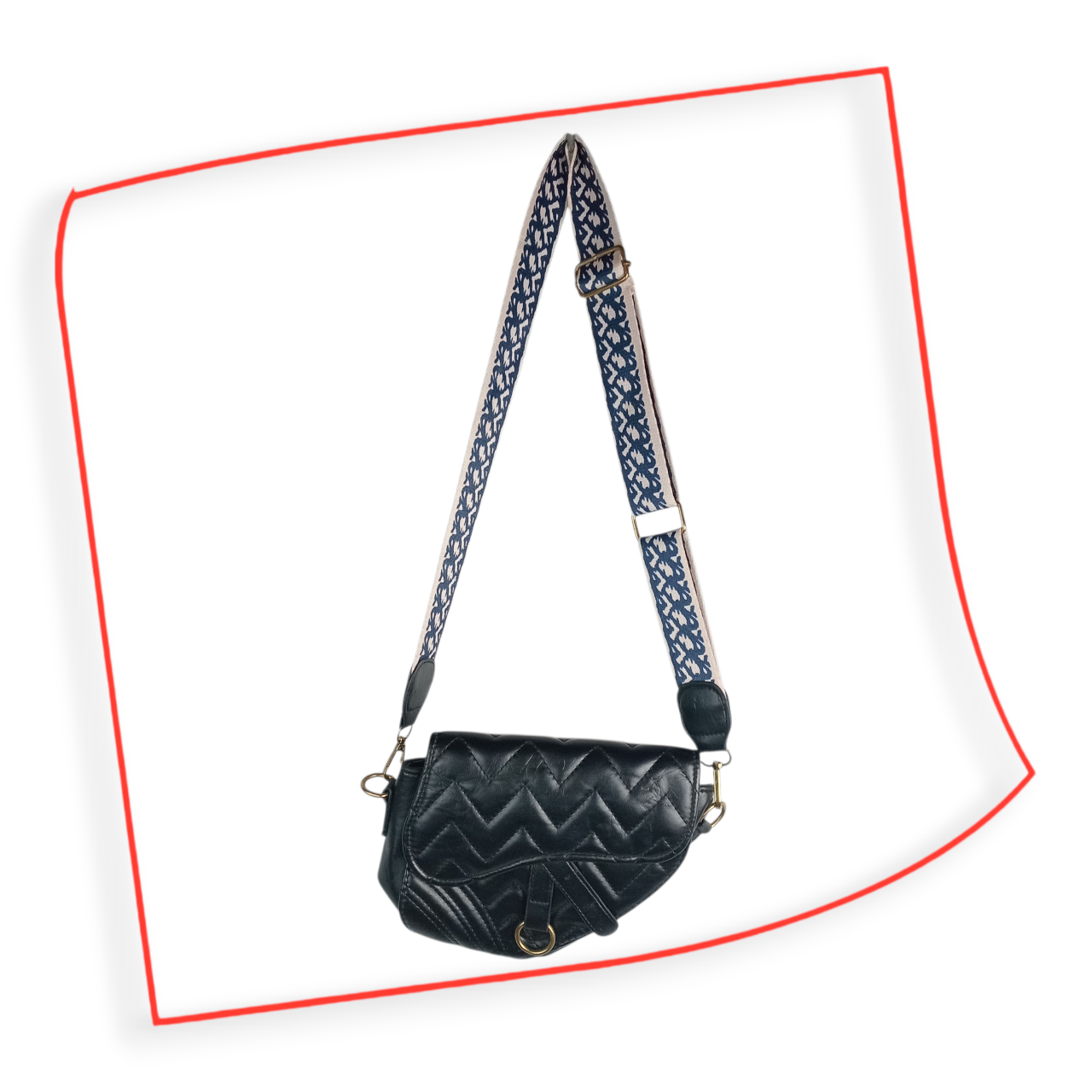 Bag | Women Chic Quilted Crossbody Bag with Two Detachable Straps