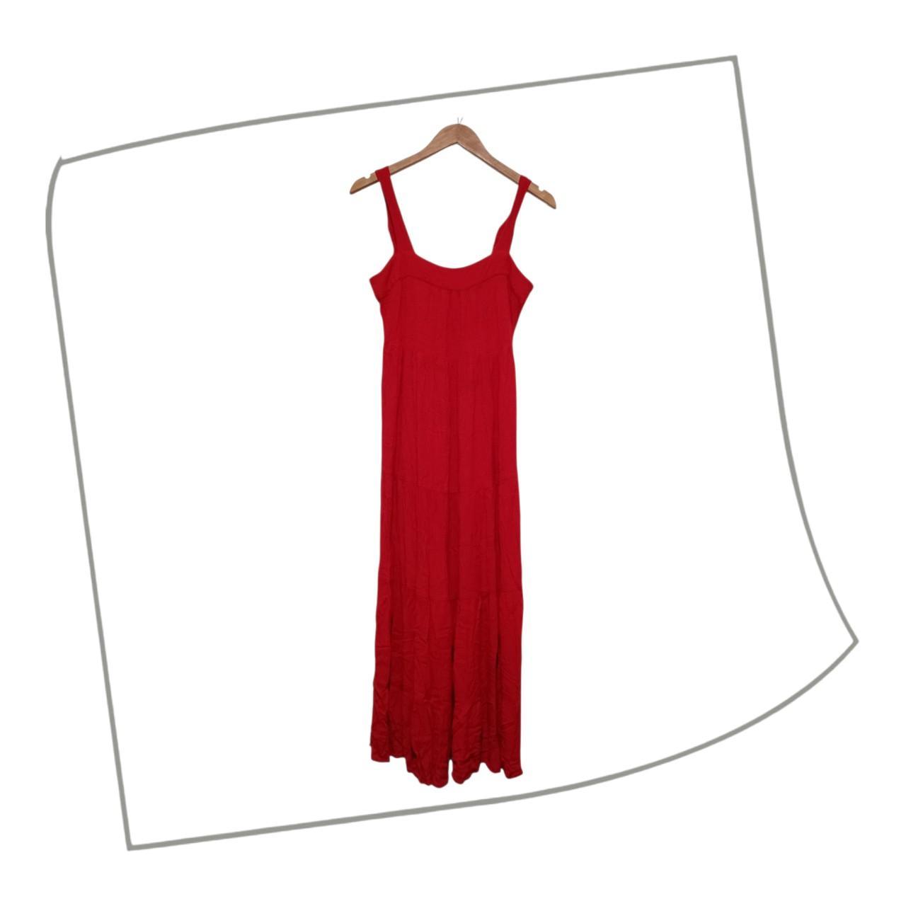 Dress | Women UK8 Red A-Line Maxi