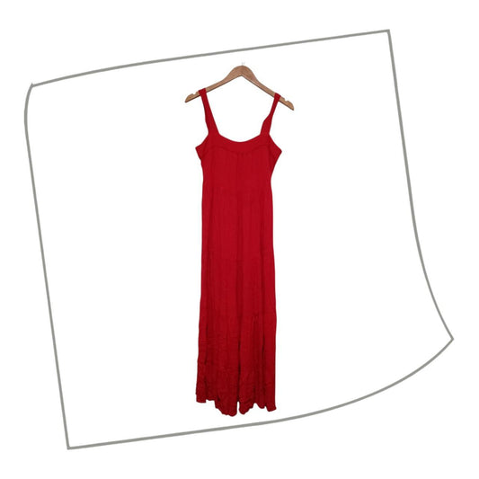 Dress | Women UK8 Red A-Line Maxi