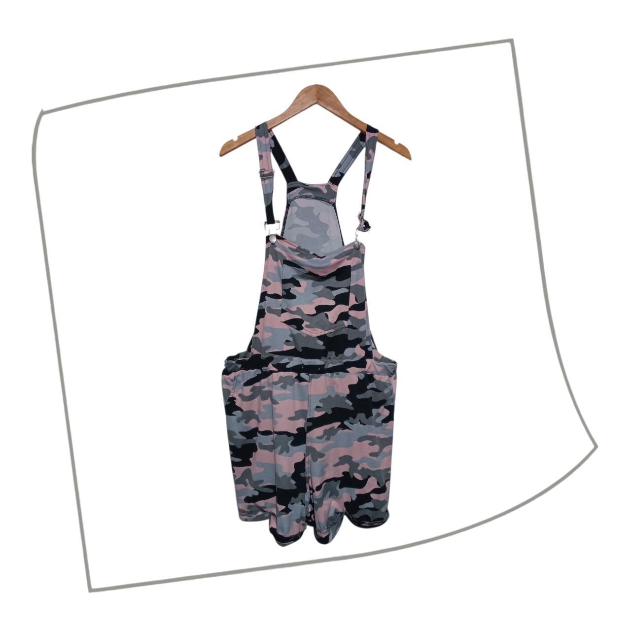 One-Piece | Women's 3X Camouflage Pink Romper Bib Front Adjustable Straps