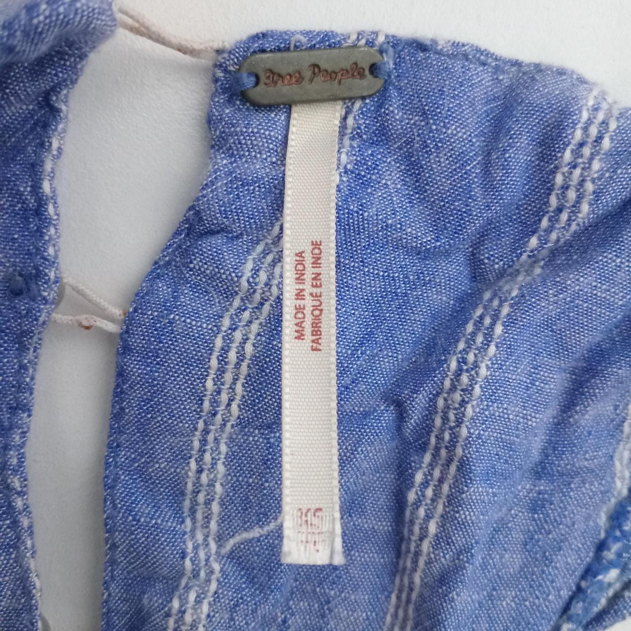 Dress | Women Free People Light Blue White Striped Maxi Dress Small