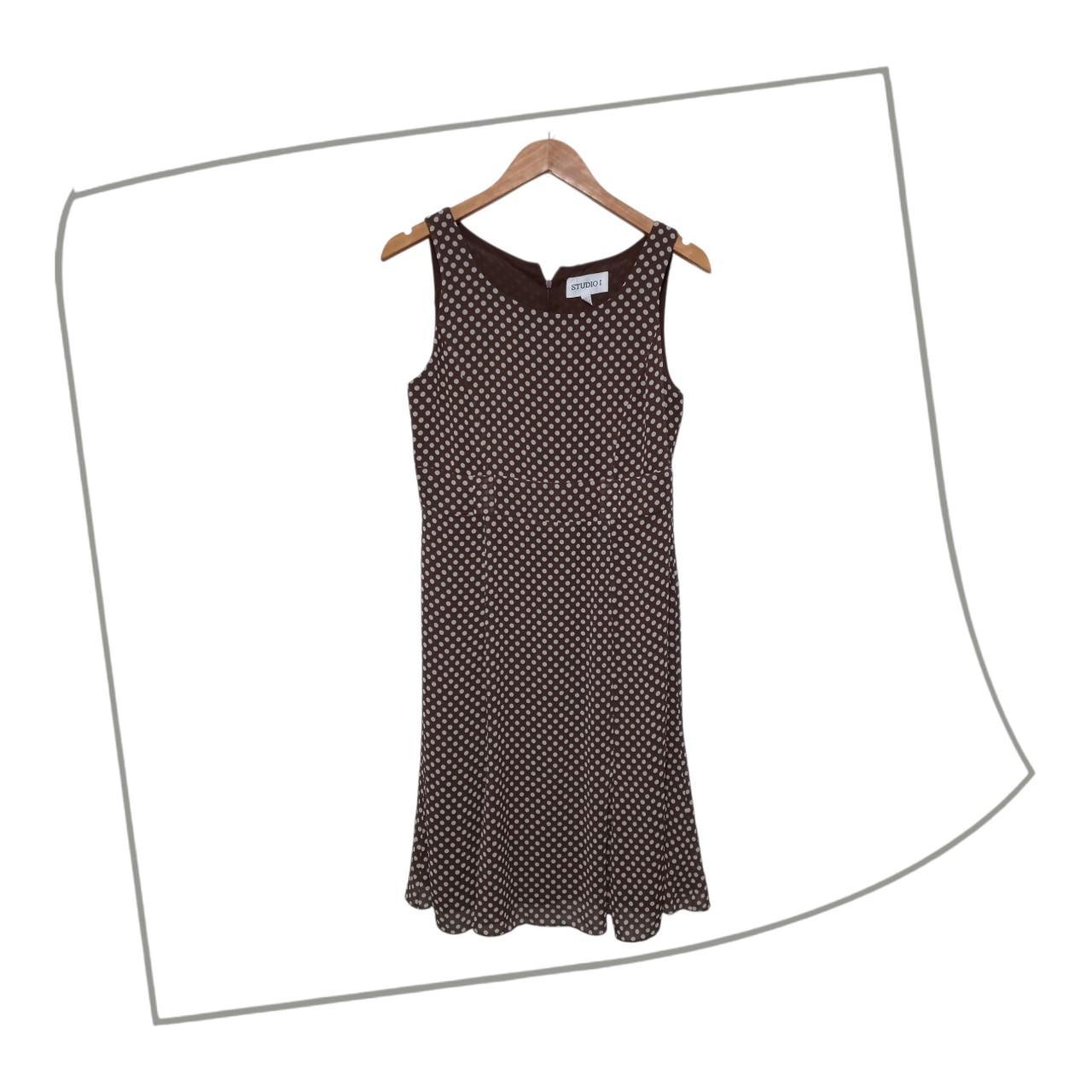 Dress | Women Medium Polka Dots Brown Midi Dress
