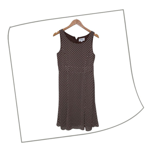 Dress | Women Medium Polka Dots Brown Midi Dress