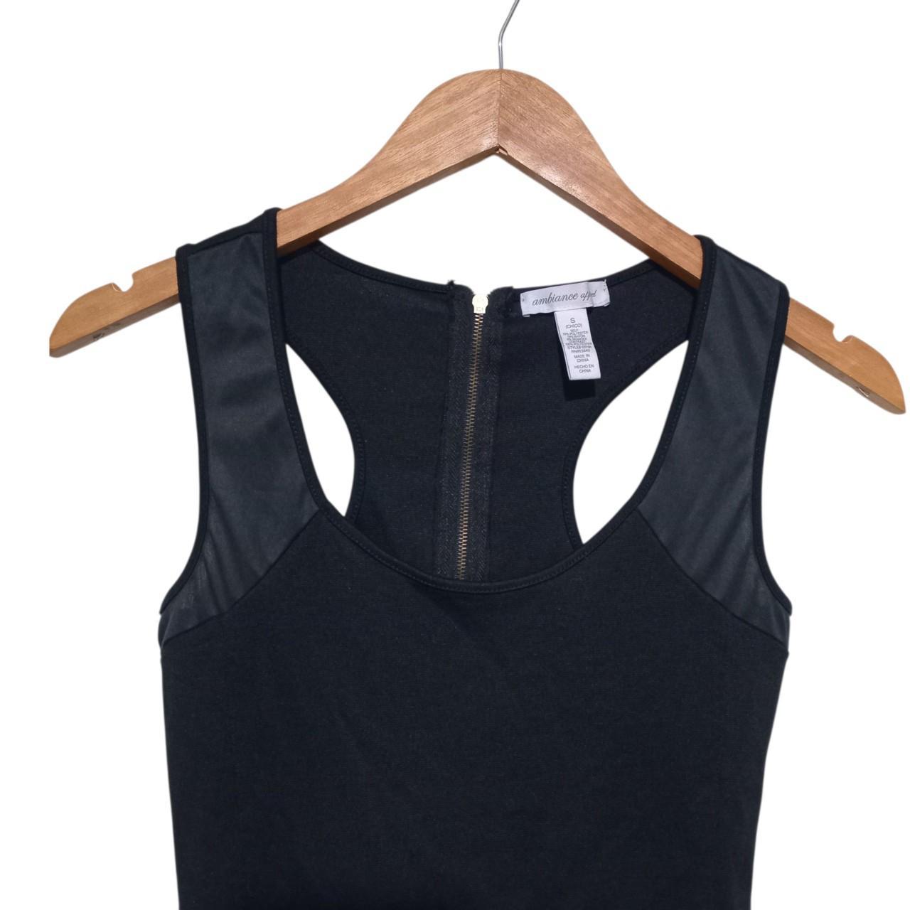 Tank Top | Women Small Black Stretchy Long Crop Top