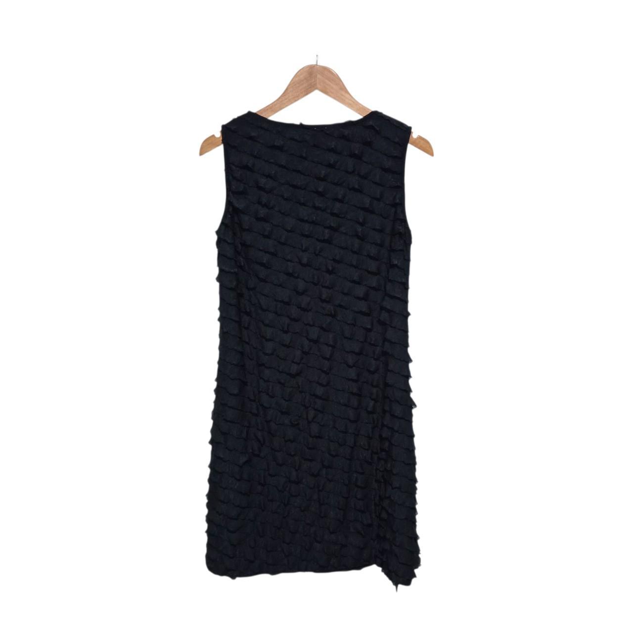 Dress | Women Medium Black Ruffled Mini