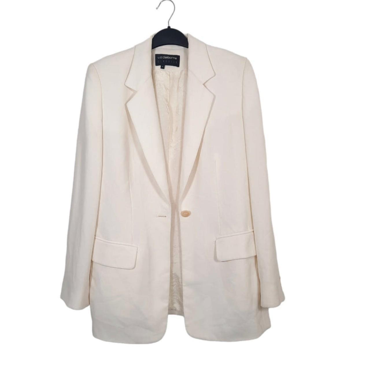 Blazer | Women Medium Size 12 Vintage White Blouse