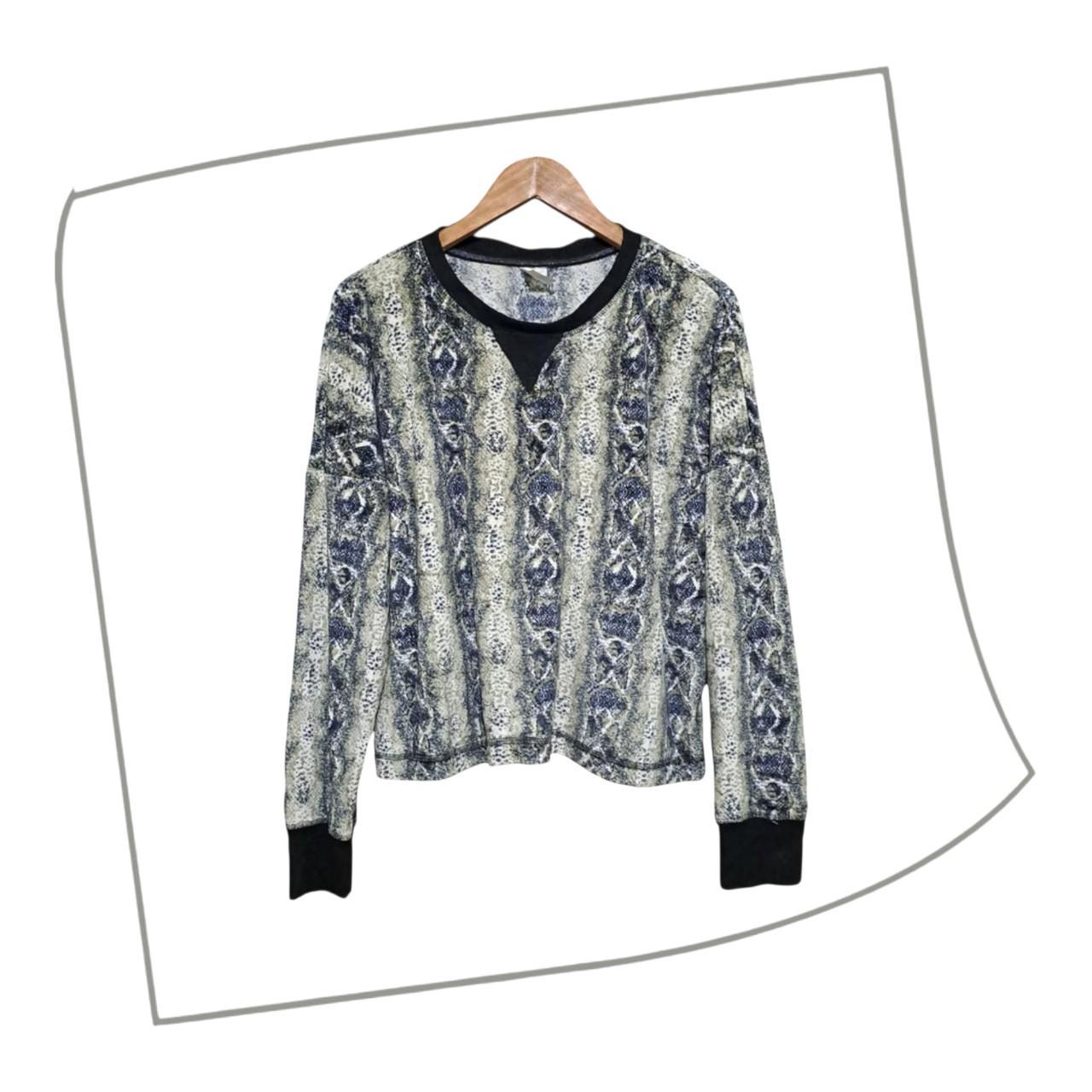 Jumper | Women UK20 Cropped Abstract Patterned Long Sleeve Top