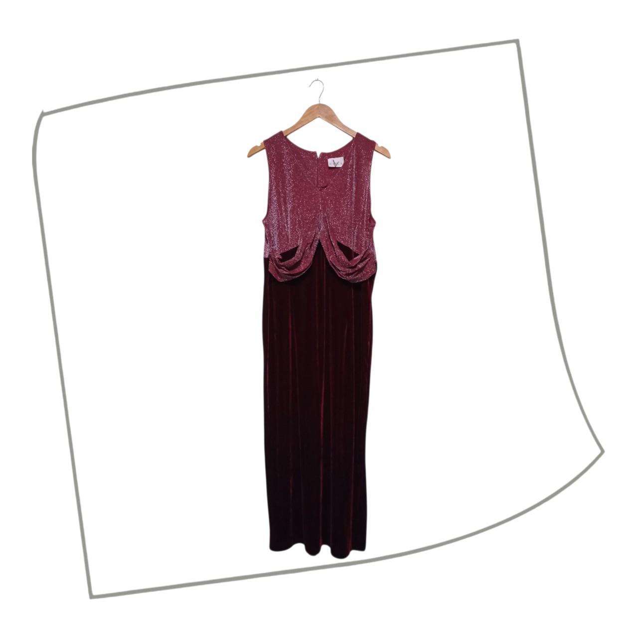 Dress | Women UK 14 to 16 Maxi Burgundy