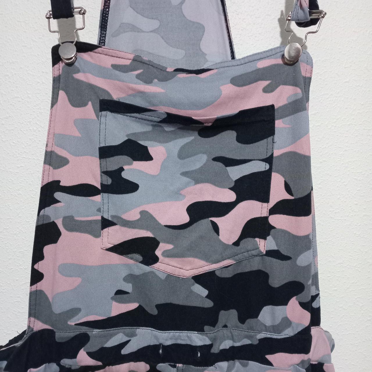 One-Piece | Women's 3X Camouflage Pink Romper Bib Front Adjustable Straps