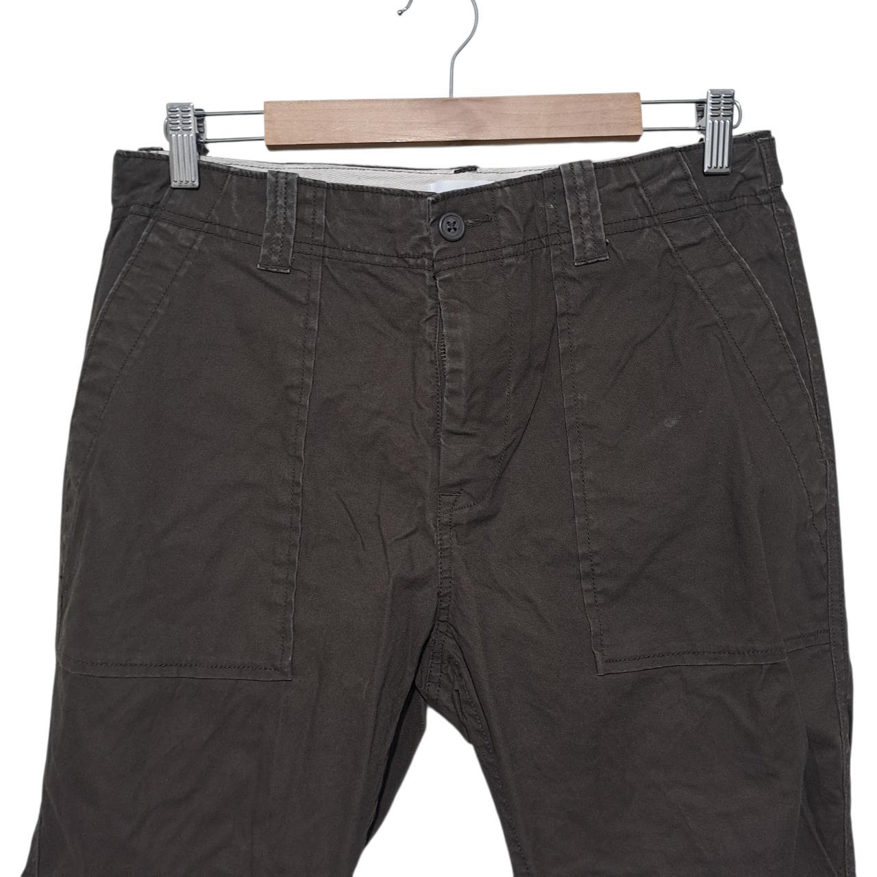 Trousers | Men Brown Cotton Pants 30W x 32L Small to Medium