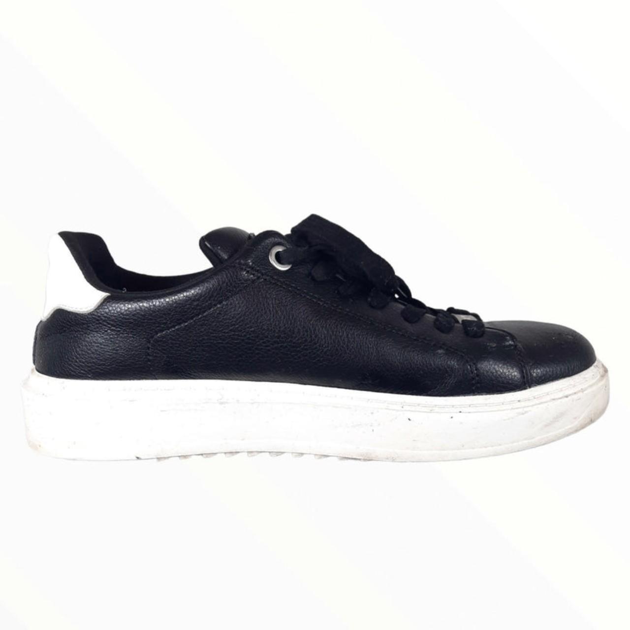 Footwear | Men UK7 Black Thick Sole Faux Leather Shoes