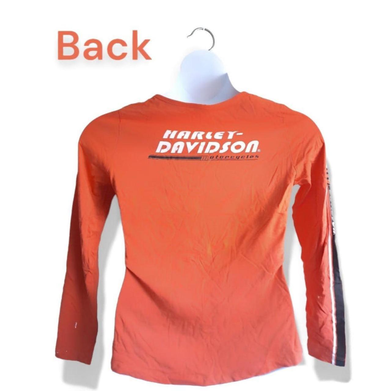 Shirt | Women Size 10 Harley Davidson Hi-vis Orange Long Sleeves