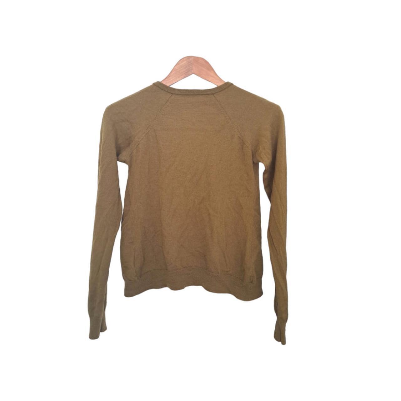 Sweatshirt | Women XS Khaki V-Neck Merino Wool