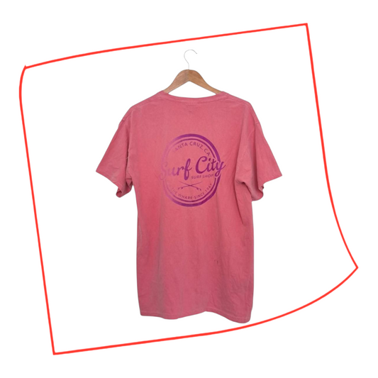 T-shirt | Unisex Pink Surf Shirt Men Large Women XL