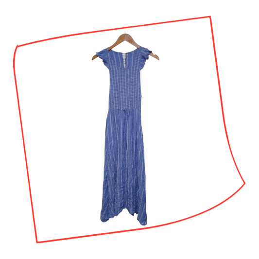 Dress | Women Free People Light Blue White Striped Maxi Dress Small