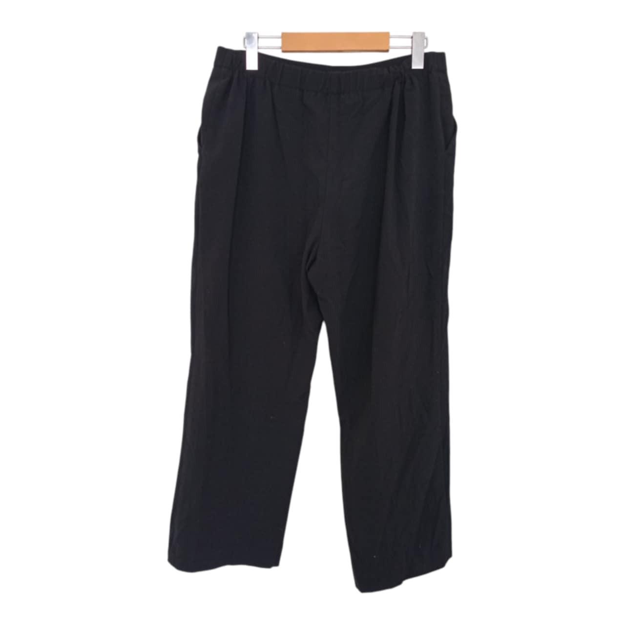Trousers | Women Large Petite Black Semi-Baggy Pants