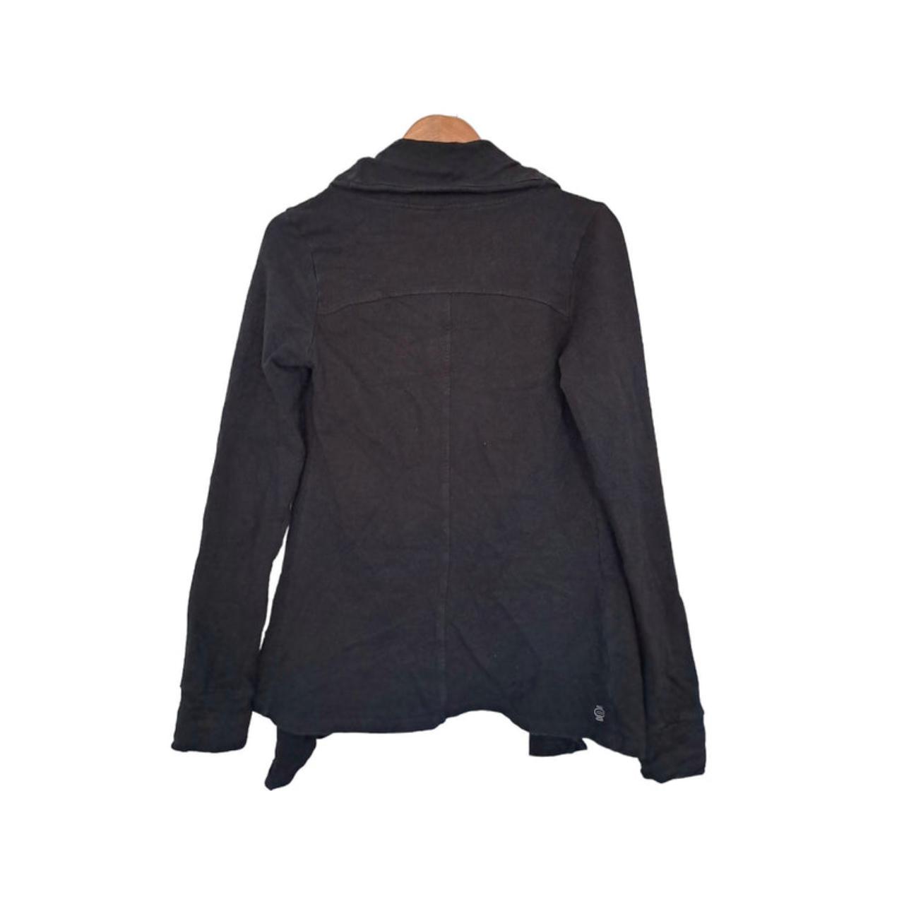 Jacket | Women Black Cardigan With Hoodie Large