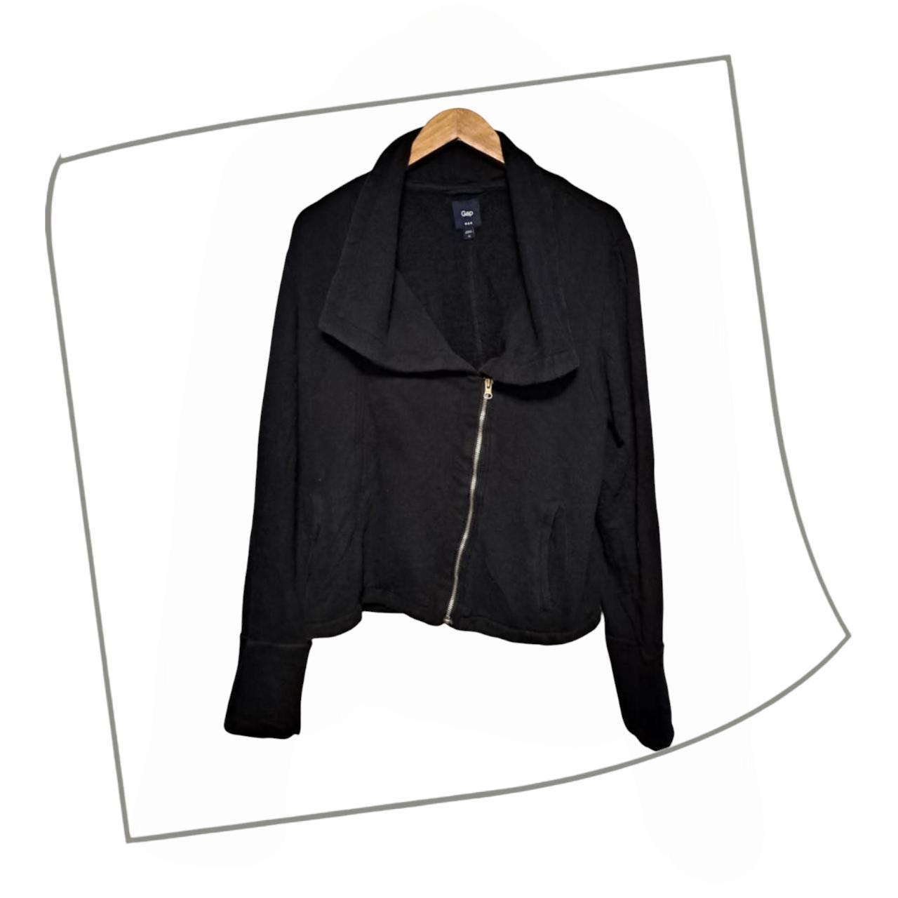 Jacket | Women XL Black Thick Cotton Cardi