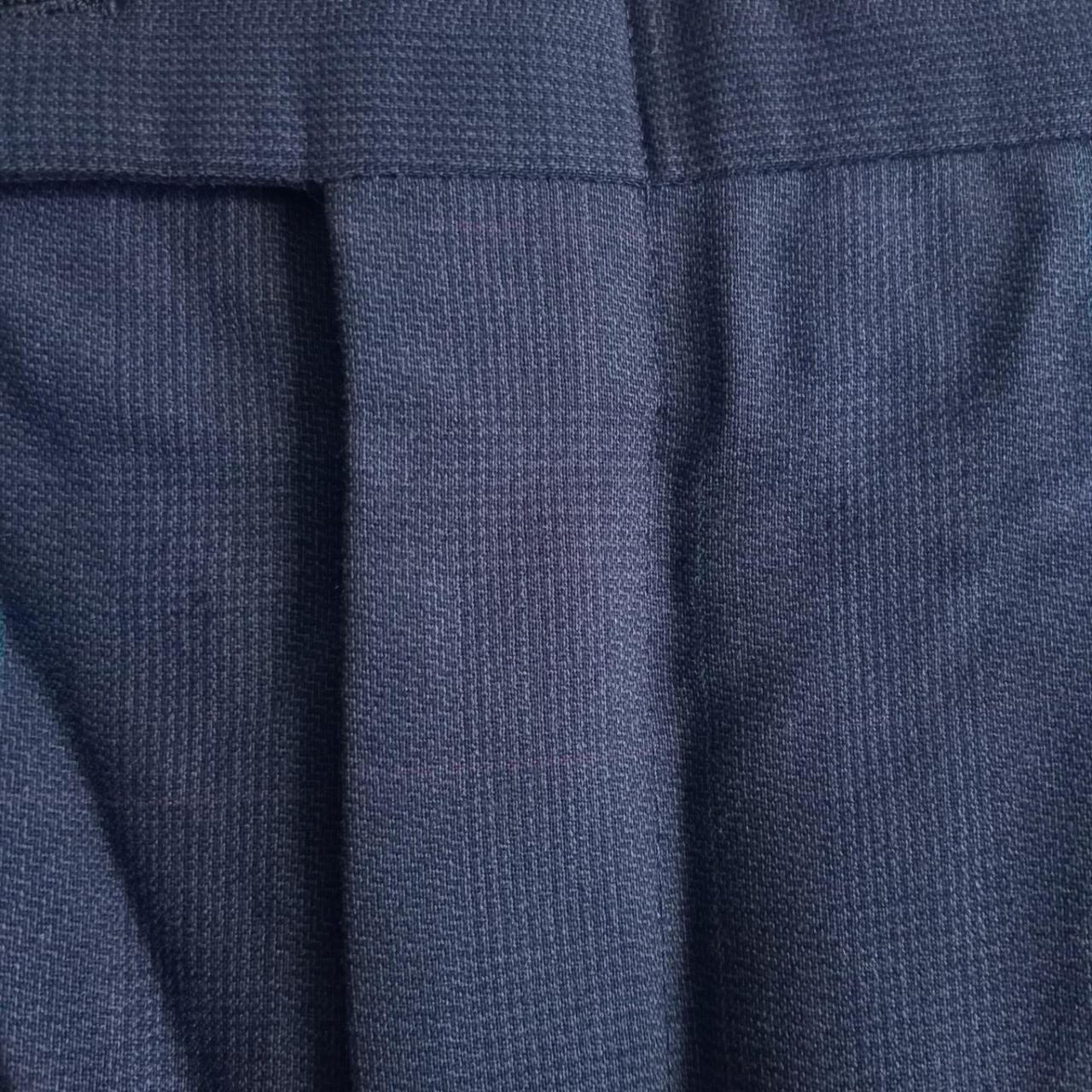 Trousers | Men’s XXL Navy Grid Pattern Slacks