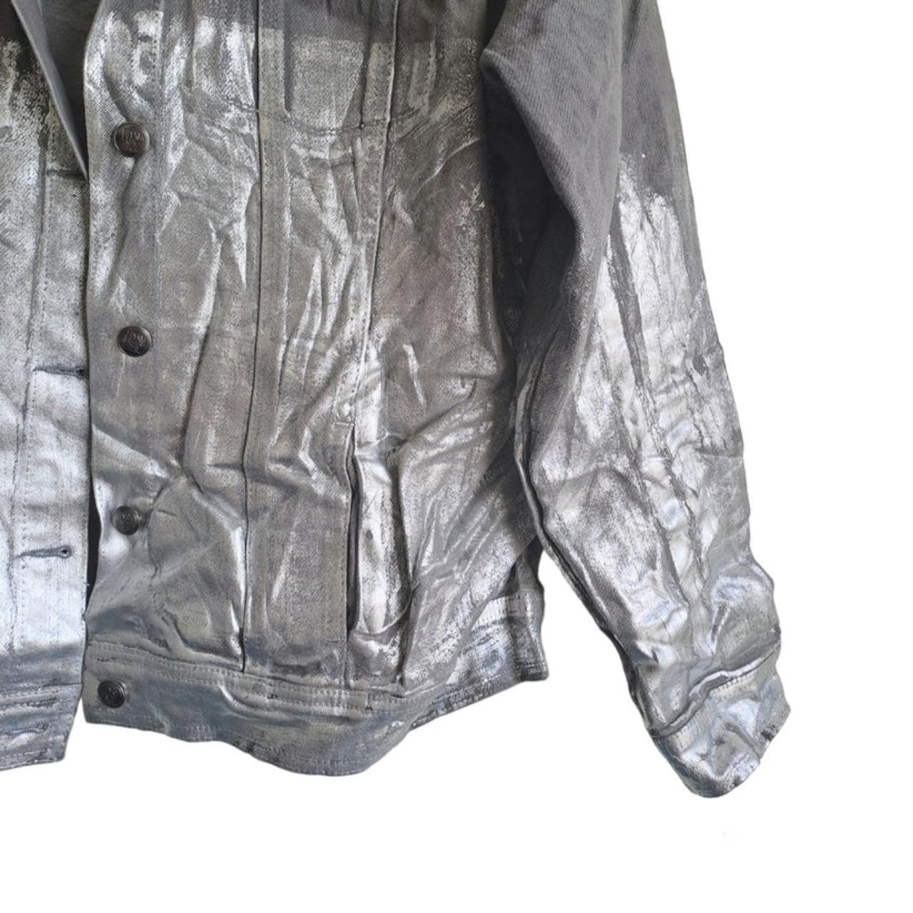 Jacket | Women XL Soft Grey Silver Denim