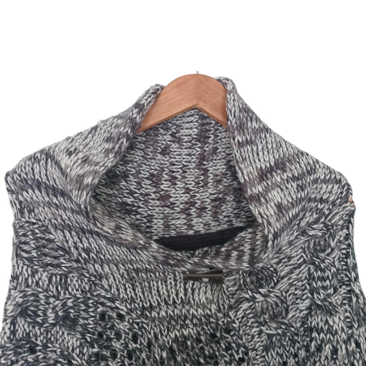 Shawl | Women Small Cozy Cowl Neck Sweater Poncho with Tassels