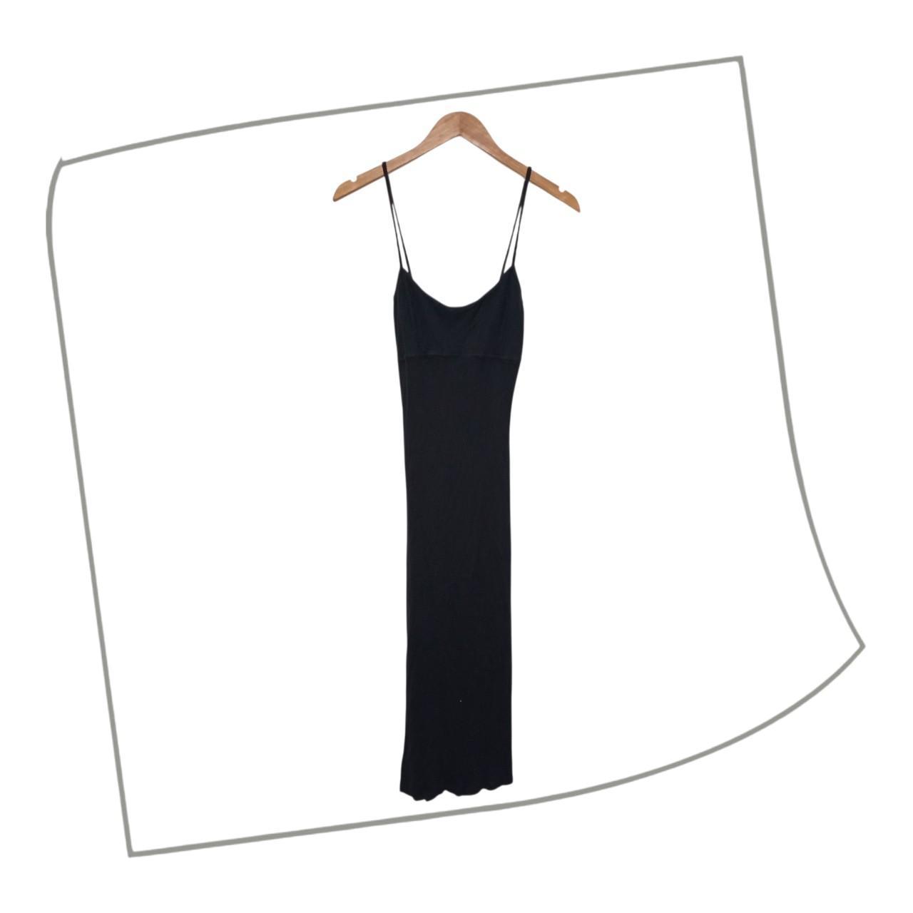 Dress | Women XXS UK4 Black Midi Dress Stretch Fit