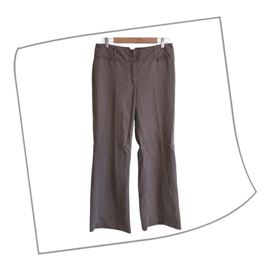 Trousers | Women Medium Light Brown Flare Pants Wide Hem Retro Style