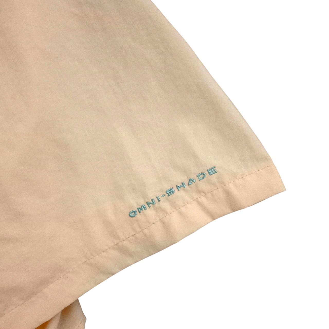 Polo Shirt | Men XXL Columbia Sportswear Orange Nylon Mesh-Lined Fishing Polo Shirt